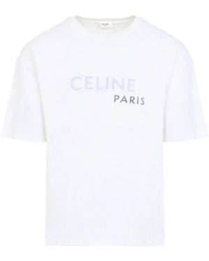 Celine Camiseta de doble capa - Blanco