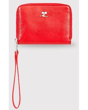 Courreges Cartera Naplack Con Cremallera Compacta - Rojo