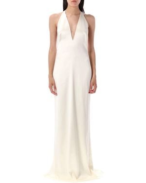 Ralph Lauren Satin Gown - White