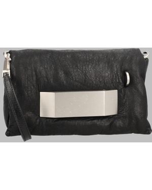 Rick Owens Shoulder Bag Pillow Griffin Leather Lamb - Grey