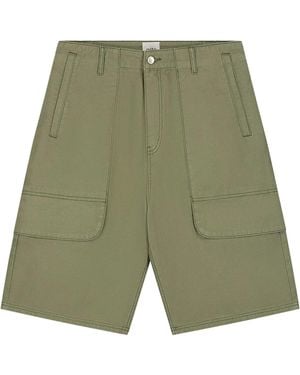 Arte' Canvas Cargo Shorts - Green