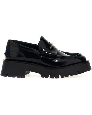Alexander Wang Bürstete Leder -Carter -Slipper - Schwarz