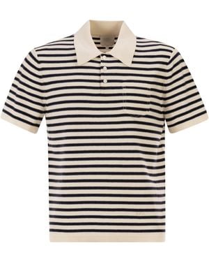 A.P.C. Gestreiftes Eliot-Poloshirt aus einer Baumwoll-Kaschmir-Mischung - Schwarz