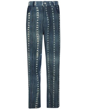 Wales Bonner Miles Tie-Dye Denim Jeans - Blue