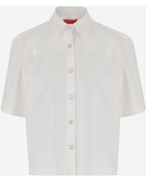 THE LATEST Het Nieuwste Katoenen Shirt - Wit