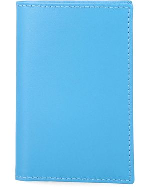 Comme des Garçons Leather Bifold Wallet - Blue