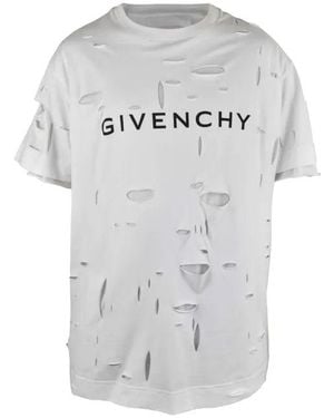 Givenchy T-shirt Met 2 Lagen Gaten - Grijs
