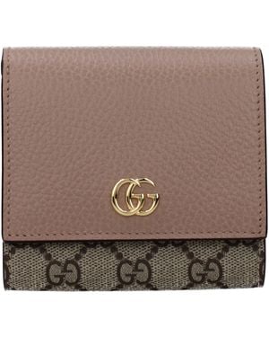 Gucci Portefeuilles Vrouwen Stoffen Beige/licht Beige - Bruin