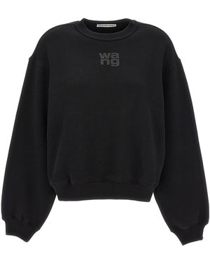 T By Alexander Wang Sudadera de con logotipo en relieve - Negro