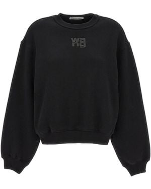Alexander Wang Sudadera de con logotipo en relieve - Negro