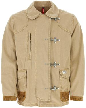 Fay Beige Katoenen Jas - Naturel