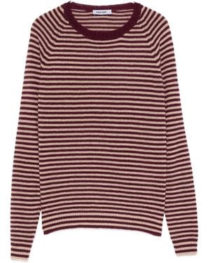 Base London Gestreifter Wollpullover von - Rot