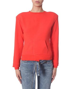 Unravel Project Entschleizte Crew Neck Sweatshirt - Rot