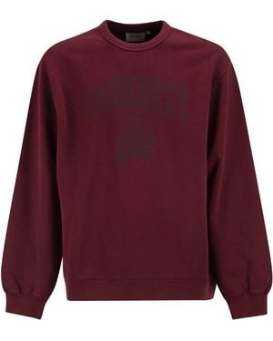 Carhartt – Sweatshirt mit Rundhalsausschnitt und Aufdruck - Lila
