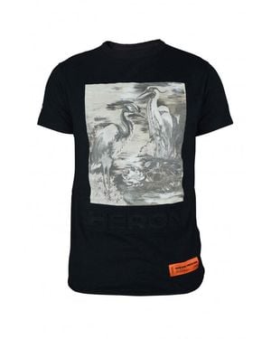 Heron Preston T -Shirt mit Grafikdruck - Schwarz