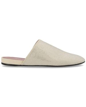 Premiata Leather Slipper With Rhinestones - White
