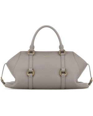 McQueen Leather Medium Farringdon Handbag - Grey