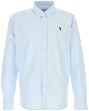 Ami Paris Ami Light Oxford Shirt - Blue