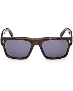Tom Ford Sonnenbrille Ft1337 52 V Cyrus Braun/Blau Herren - Lila