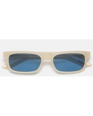 Retrosuperfuture Lunettes de soleil rétro Super Future Gesto Cremoso Swv Beige/Bleu Unisexe
