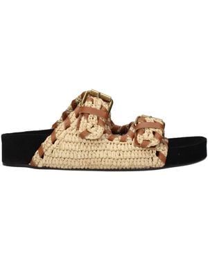 Isabel Marant Slippers And Clogs Raffia/Cognac - Brown