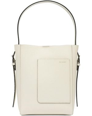 Valextra "Soft Mini" Beuteltasche - Weiß