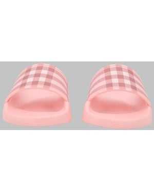 Burberry Ciabatte Con Fascia Logata - Pink