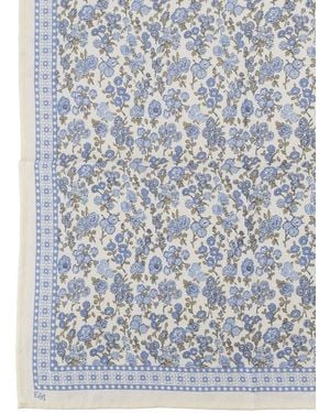 Emile Et Ida Foulard Soie & Coton Imprime - Blue