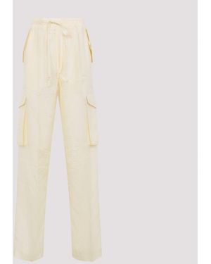 Phoebe Philo Crushed Cargo Trousers - Natural