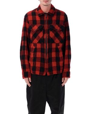 Junya Watanabe Wool Buffalo Check Jacket - Red