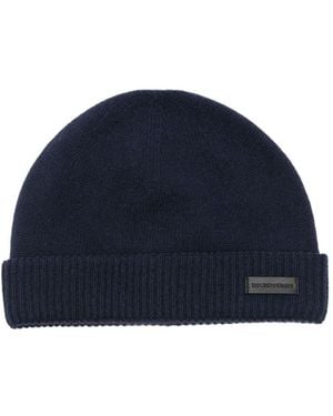 Emporio Armani Cashmere Beanie - Blue