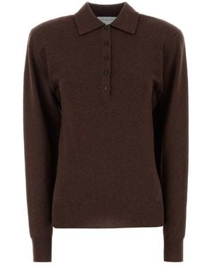 Stella McCartney Cashmere Blend Polo Shirt - Brown