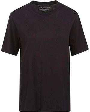 Majestic Cotton Crewneck Top - Black