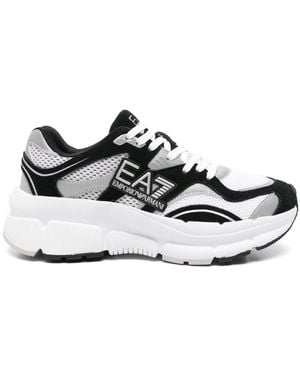 EA7 Sneakers mit Logo-Patch - Schwarz
