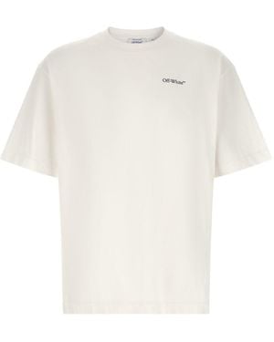 Off-White c/o Virgil Abloh Half Arrow Cotton T Shirt - White