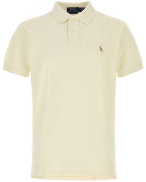 Polo Ralph Lauren Ivory Piquet Polo Shirt - Natural