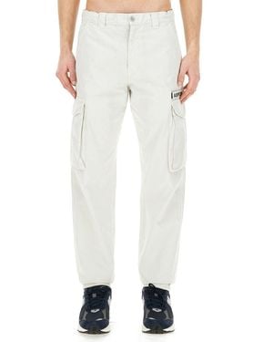 Aspesi Relaxed Fit Cargo Trousers - White
