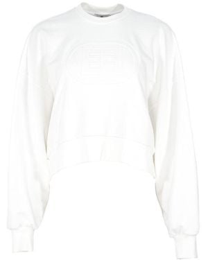 Elisabetta Franchi Sweatshirt With Logo - White