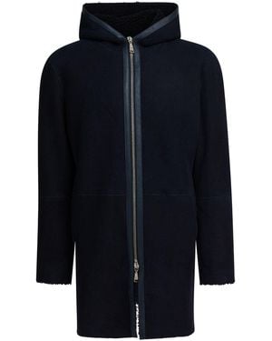 Tagliatore Lamb Shearling Jacket - Blue