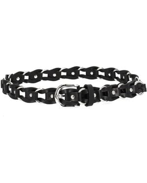 Isabel Marant Chain Detail Logo Belt - Black