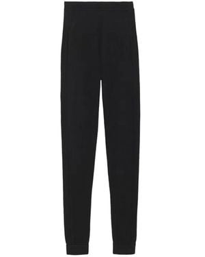 Saint Laurent Cashmere Leggings High Waisted, Slim Fit - Black