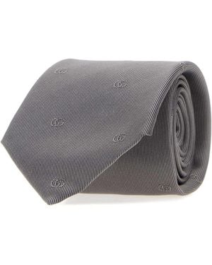 Gucci Jacquard Tie - Grey