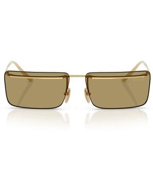 Prada Zonnebril Prc53 S 5 Ak70 G Goud/olijfgroen Heren - Naturel
