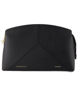 Victoria Beckham De Victoria Clutch Leather Black - Zwart