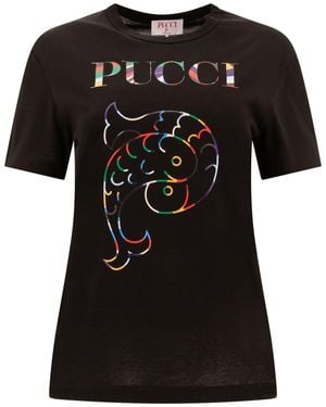 Emilio Pucci T-Shirt With Logo - Black