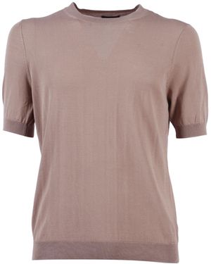 Ballantyne Kurzarmpullover - Braun