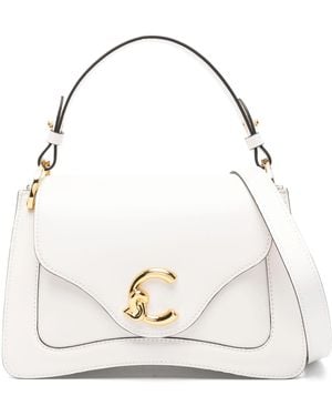 Coccinelle C Me Foldover Top Handle Bag - White