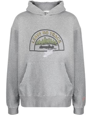 President's Printed Cotton Hoodie - Gray