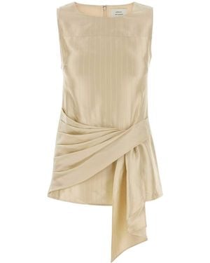 Loulou de Saison Cream Satin Fonda Top - Natural