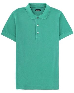 Tom Ford Shirt Collar Polo - Green
